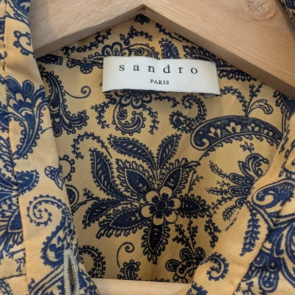 Sandro LS Silk Dress - US 4 /EU 36 - Picture 4 of 10